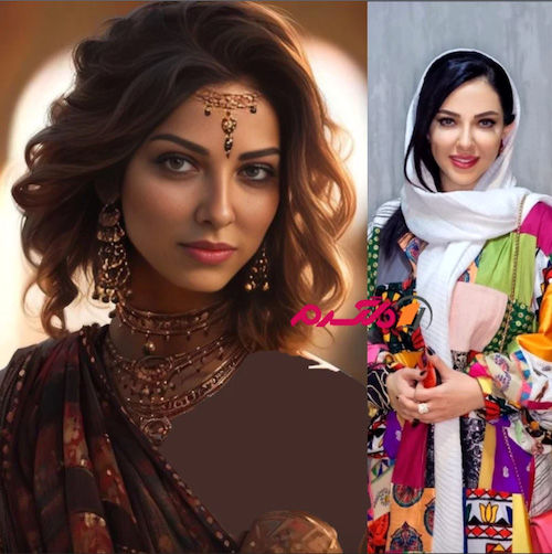 بازیگران زیبای ایرانی اگر هندی بودند چه شکلی می شدند/ لیلا اوتادی زیباترین شد