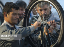 دوچرخه‌سازی در قزلحصار به دست زندانیان